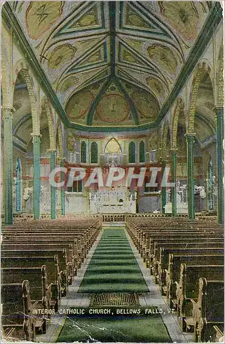 Ansichtskarte AK Interior Catholic Church Bellows Falls VT