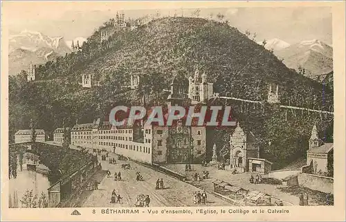 Cartes postales Betharram Vue d ensemble l Eglise le College et le Calvaire