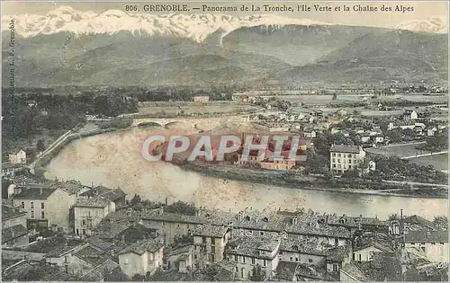 Ansichtskarte AK Grenoble Panorama de la Tronche I Ile Verte et la Chaine des Alpes