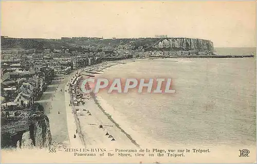 Cartes postales Mers les Bains Panorama de la Plage vue sur le Treport