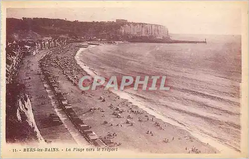 Ansichtskarte AK Mers les Bains La Plage vers le Treport