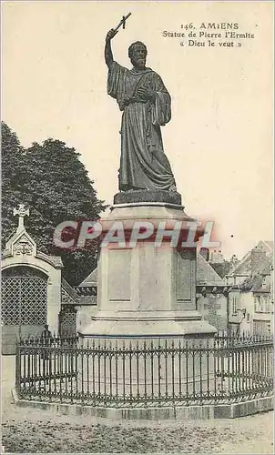 Cartes postales Amiens Statue de Pierre l Ermite  Dieu le Veut