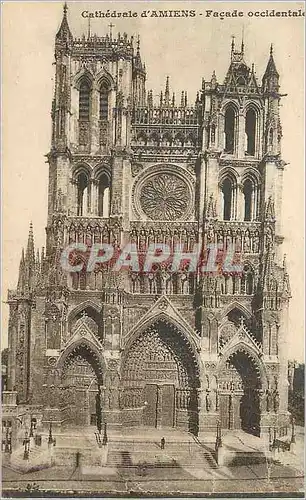 Ansichtskarte AK Cathedrale d Amiens Facade occidentale