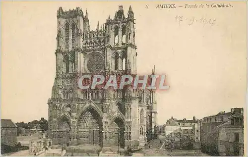 Cartes postales Amiens Facade de la Cathedrale