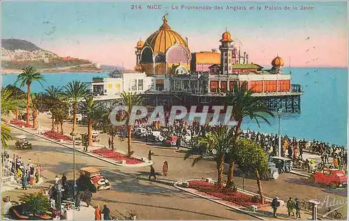 Cartes postales Nice La Promenade des Anglais et le Palais de la Jetee