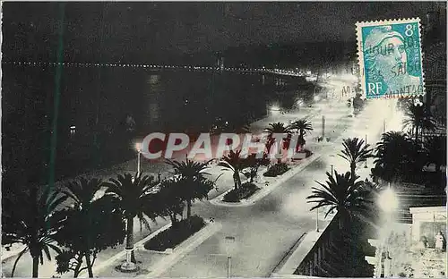 Cartes postales moderne Nice La nuit La Baie des Anges