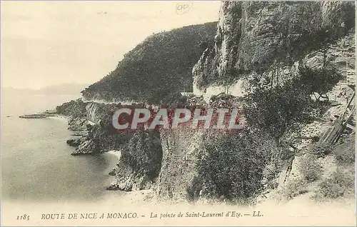 Cartes postales Route de Nice a Monaco La pointe de Saint Laurent d Eze