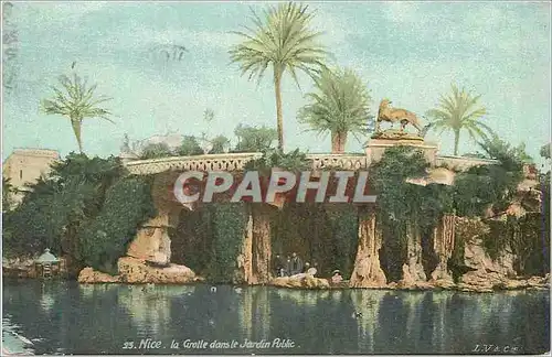 Cartes postales Nice La Grotte dans le Jardin Public