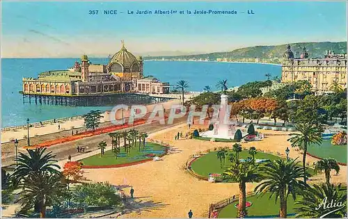 Ansichtskarte AK Nice Le Jardin Albert et la Jetee Promenade