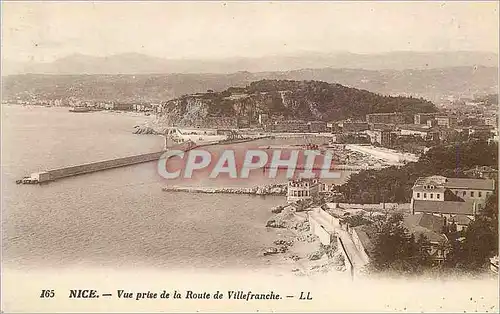 Cartes postales Nice Vue prise de la Route de Villefranche