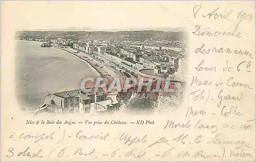 Ansichtskarte AK Nice La Baie des Anges Vue prise du Chateau (carte 1900)