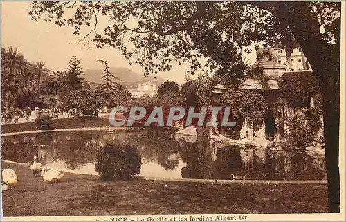 Cartes postales Nice La Grotte et les Jardins Albert