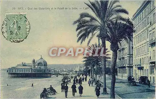 Cartes postales Nice Quai des Etats Unis et le Palais de la Jetee