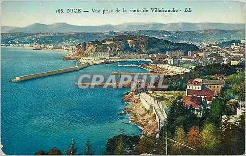 Cartes postales Nice Vue prise de la route de Villefranche