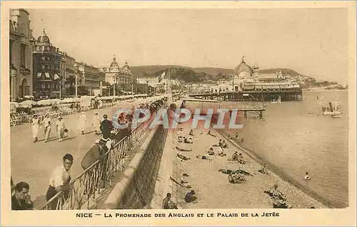 Cartes postales Nice La Promenade des Anglais et le Palais de la Jetee