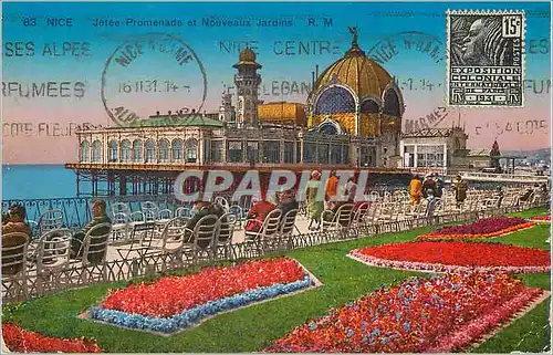 Cartes postales Nice Jetee promenade et nouveaux jardins