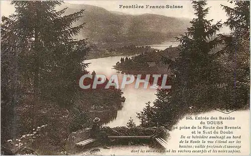 Ansichtskarte AK Frontiere Franco Suisse Entree des Bassins du Doubs