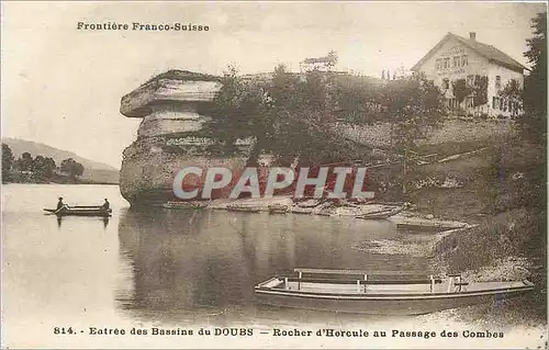 Cartes postales Frontiere Franco Suisse Entree des Bassins du Doubs Eocher d Hercule au passage des Combes