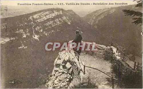 Ansichtskarte AK Frontiere Franco Suisse Vallee du Doubs Belvedere des Recretes