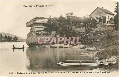 Cartes postales Frontiere Franco Suisse Entree des bassins du Doubs