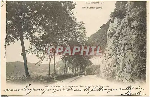 Ansichtskarte AK Besancon Route et chemin de fer de Morteau  (carte 1900)