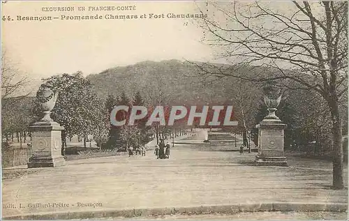 Cartes postales Besancon Promenade chamars et Fort Chaudanne
