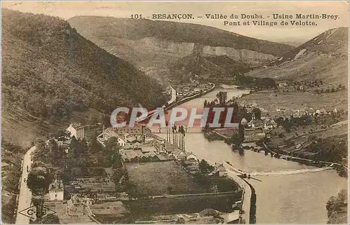 Ansichtskarte AK Besancon Vallee du Doubs Usine Martin Brey Ponet et Village de Velotte