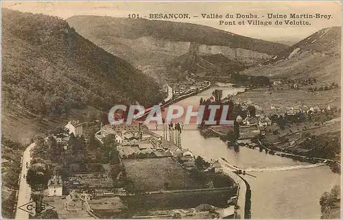 Cartes postales Besancon Vallee du Doubs Usine Martin Brey Ponet et Village de Velotte