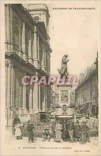 Cartes postales Besancon Statue de Claude de Jouffroy Enfants