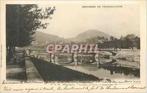 Cartes postales Besancon Le Pont de Canat et Rosemont (carte 1900)