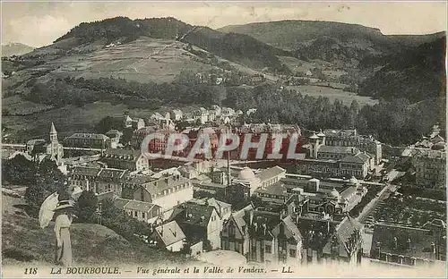 Cartes postales La Bourboule Vue generale et la Vallee de Vendeix