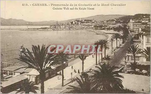 Cartes postales Cannes Promenade de la Croisette et le Mont Chevalier