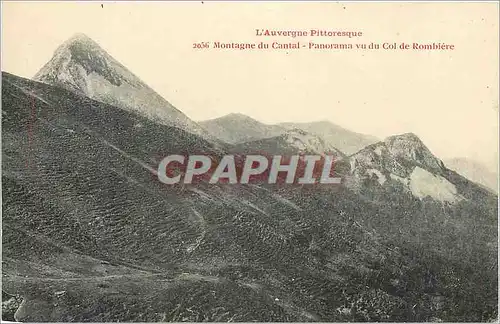 Cartes postales Montagne du Cantal Panorama vu du Col de Rombiere