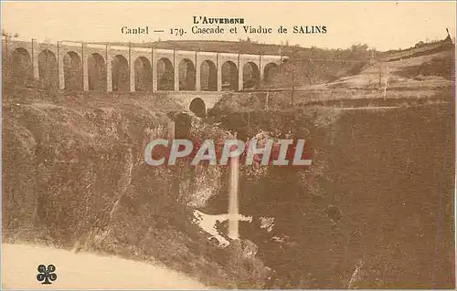 Ansichtskarte AK Cantal Cascade et Viaduc de Salins