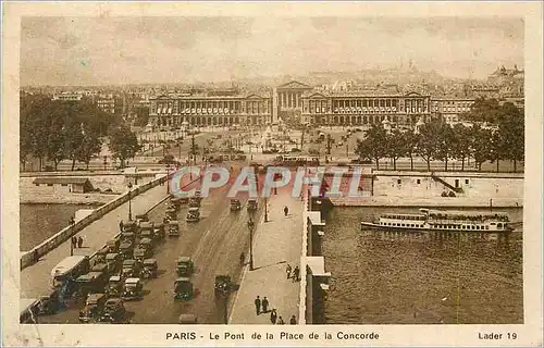 Cartes postales Paris Le Pont de la Place de la Concorde