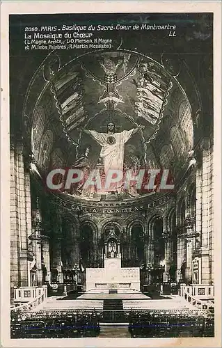 Cartes postales Paris Basilique du Sacre Coeur de Montmartre La Mosaique du Choeur