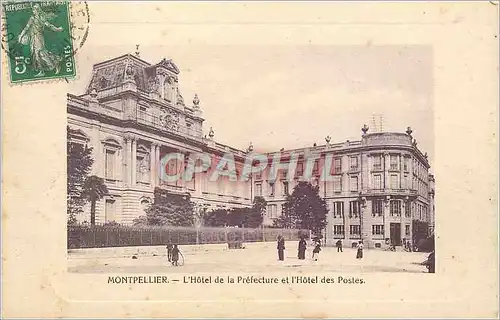 Cartes postales Montpellier L Hotel de la Prefecture et l Hotel des Postes