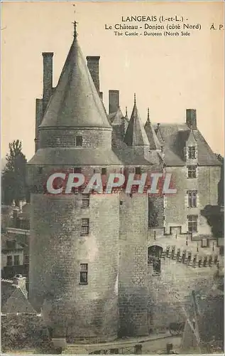 Ansichtskarte AK Langeais Le Chateau Donjon Cote Nord