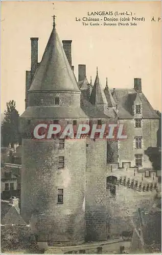 Cartes postales Langeais Le Chateau Donjon Cote Nord