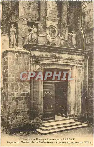 Ansichtskarte AK Sarlat Facade du Portail de la Cathedrale