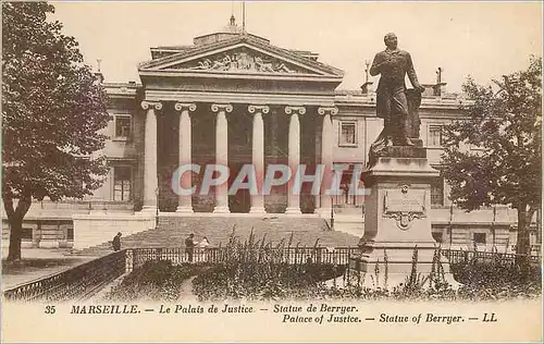 Ansichtskarte AK Marseille Le Palais de Justice Statue de Berryer