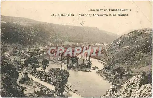Cartes postales Besancon Vallee de Casamene et Ile Malpas