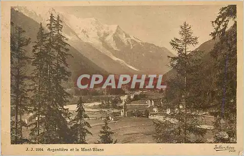 Cartes postales Argentiere et le Mont Blanc