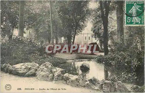 Cartes postales Melun Jardin de l Hotel de Ville