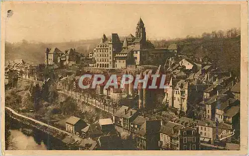 Cartes postales Uzerche La Perle du Limousin Vue generale prise de la terrasse de l Hotel