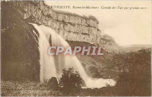 Cartes postales Jura Touriste Baume les Messieurs Cascade des Tufs par grandes eaux