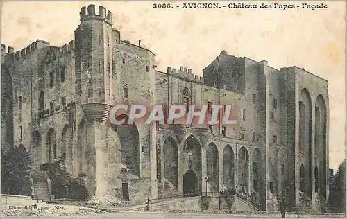 Ansichtskarte AK Avignon Chateau des Papes Facade