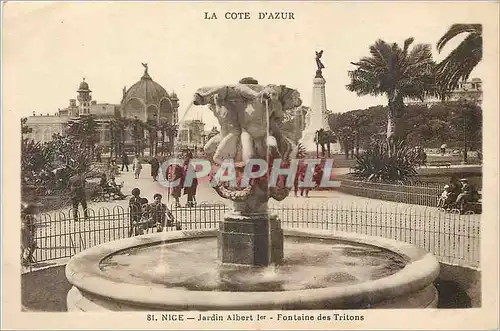 Cartes postales Nice Jardin Albert Fontaine des Tritons