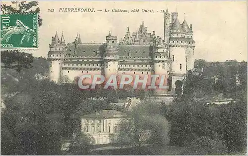 Cartes postales Pierrefonds Le chateau cote Ouest