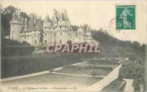 Cartes postales Usse Le Chateau et le Parc Vue generale